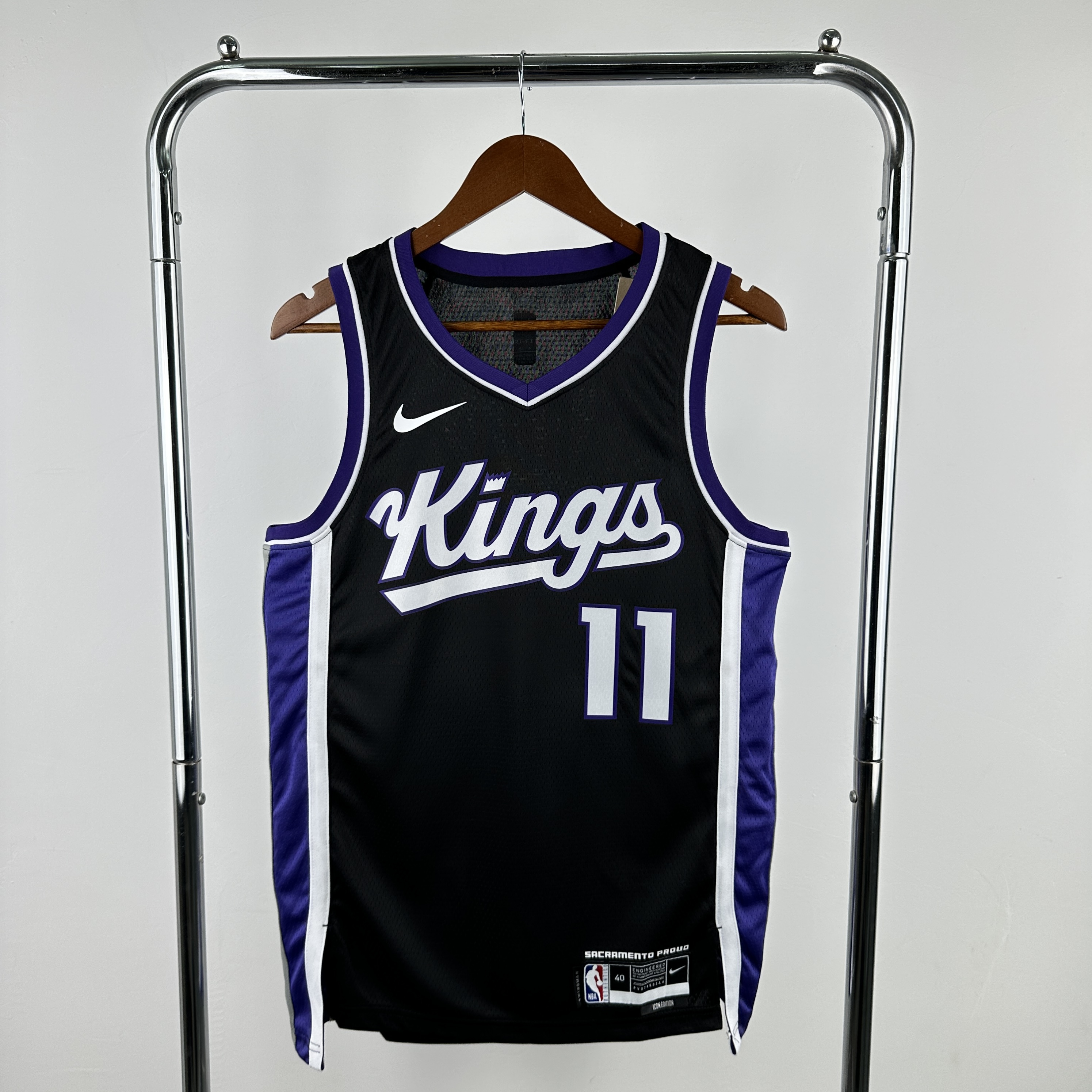 Men Sacramento Kings #11 Sabonis Black Season Nike 2025 NBA Jersey